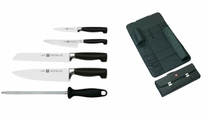 Zwilling J.A. Henckels 35168-006 Four Star® Knife Roll Set, 6-piece