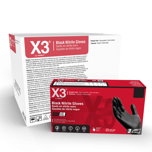 Ammex BX342100 X3 Disposable Gloves Small