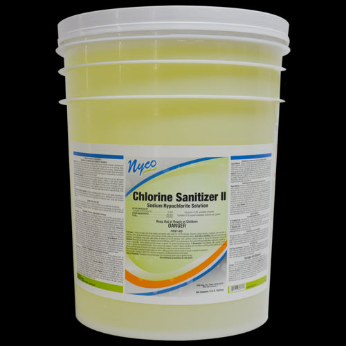 Nyco Products NL326-P5 Chlorine Sanitizer II Sodium Hypochlorite Solution, 5 Gallon Pail